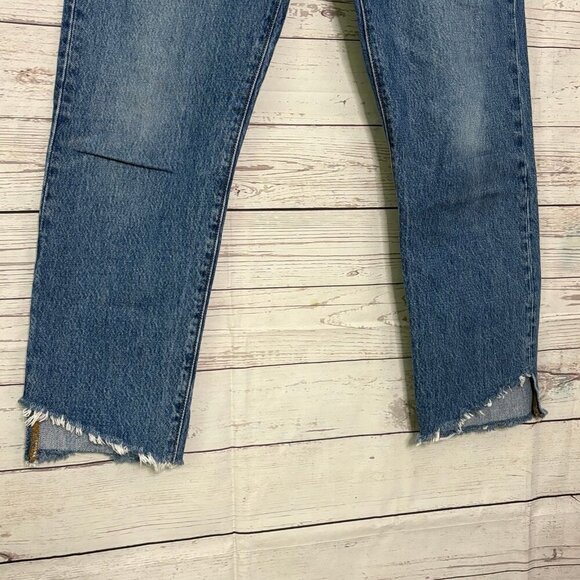 Levi's 501 Button Fly Distressed Bottoms 30 - Picture 4 of 9